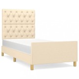 Cumpara ieftin Cadru de pat fara saltea crema 80x200 cm tesatura