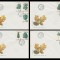 1994 Romania - 4 FDC Principalele specii forestiere (uzuale) LP 1343