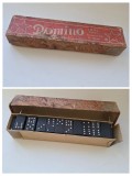 Joc vechi romanesc DOMINO nr. 426, I.R.P.L. Orasul Stalin / Brasov - Fabrica de jucarii orasul Rasnov piese si cutie originale