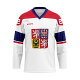 Echipa națională de hochei tricou de hochei Czech Republic embroidered white - XXL, CCM