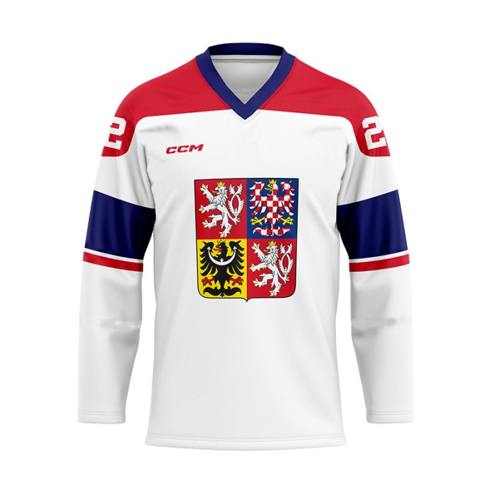 Echipa națională de hochei tricou de hochei Czech Republic white - XL