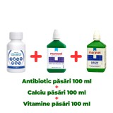 Antibiotic natural pasari Vita Biotic 100 ml + Complex vitamine si minerale pentru pasari Anka-vet vitamine CH 100 ml + Complex vitamine si minerale