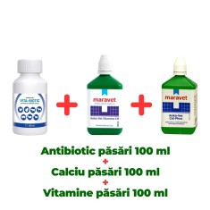 Antibiotic natural pasari Vita Biotic 100 ml + Complex vitamine si minerale pentru pasari Anka-vet vitamine CH 100 ml + Complex vitamine si minerale