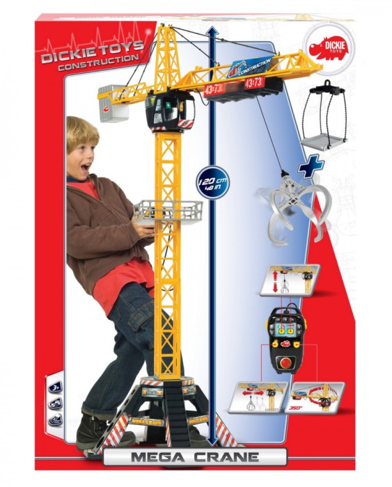 Macara de jucarie Dickie Mega Crane 120 cm cu telecomanda