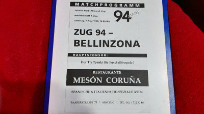 program Zug 94 - Bellinzona foto