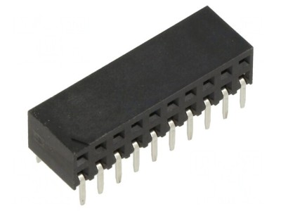 Soclu pini mamă 2,54mm 20 PIN THT PCB foto