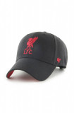 47brand șapcă Liverpool FC culoarea negru, cu imprimeu EPL-BLPMS04WBP-BK, 47 Brand
