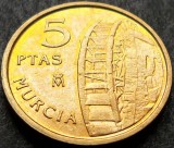 Cumpara ieftin Moneda 5 PESETAS - SPANIA, anul 1999 *cod 1187 A = MURCIA - UNC, Europa