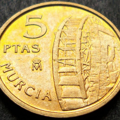 Moneda 5 PESETAS - SPANIA, anul 1999 *cod 1187 A = MURCIA - UNC