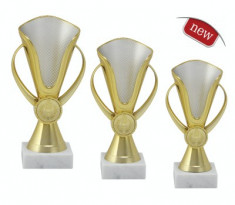 Set Cupa plastic-marmura, 18,5 cm Locul I, 16,5 cm Locul II, 14,5 cm Locul III foto