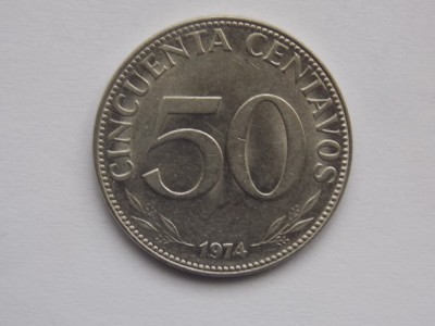 50 CENTAVOS 1974 BOLIVIA foto