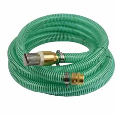 1&quot;/25mm furtun de aspirație și presiune cu coș de aspirație, supapă de reținere + 1&quot; mamelon dublu 25m
