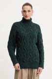 Armani Exchange pulover culoarea verde, light, cu guler, XW000780 AF16638