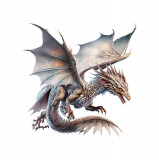 Cumpara ieftin Sticker decorativ Dragon, Gri, 55 cm, 3781ST, Oem