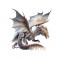 Sticker decorativ Dragon, Gri, 55 cm, 3781ST