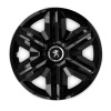 Set 4 capace roti hubcaps fast black R16 pentru gama auto Peugeot, Autohelix MSA