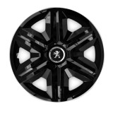 Cumpara ieftin Set 4 capace roti hubcaps fast black R15 pentru gama auto Peugeot, Autohelix MSA