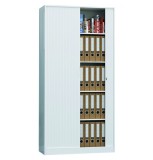 Dulap metalic Premium Asamblat cu usi tambur/pliante 4 rafturi 1000x420x1800 mm (LxlxH), 50 kg/polita, PLUS