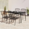 VidaXL Set de masă pentru grădină, 5 piese, antracit, oțel 3187972