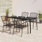 vidaXL Set de masă pentru grădină, 5 piese, antracit, oțel 3187972