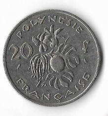 Moneda 20 francs 1973 - Polinezia Franceza foto