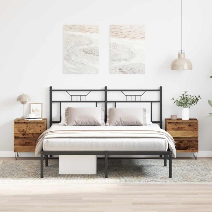 vidaXL Noptiere, 2 buc., lemn vechi, 40x35x50 cm, lemn prelucrat