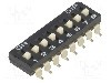 Intrerupator DIP, 2 pozitii, montare SMT, 8 sectiuni, DIPTRONICS - DM-08-V
