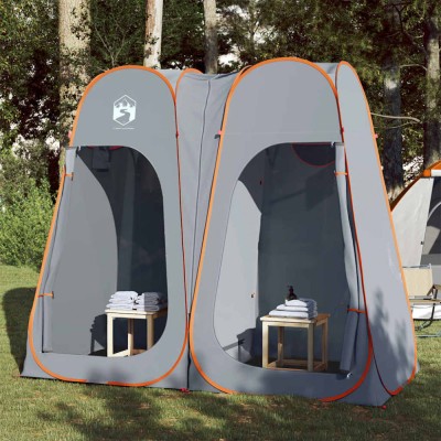 vidaXL Cort de intimitate pop-up, gri și portocaliu, impermeabil foto