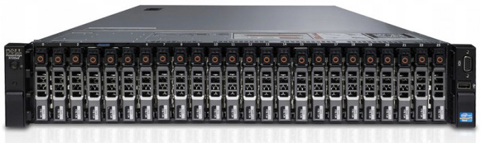 Server Refurbished Dell PowerEdge R720xd, 2x Intel Xeon Octa Core E5-2670 2.6 - 3.3GHz, 64GB DDR3 ECC, 2 x 400GB SSD SAS + 4 x 1.2TB HDD SAS/10k, Raid