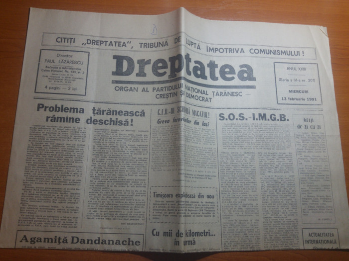 dreptatea 13 februarie 1991-articolul &quot; operatia -furtuna in colentina &quot;