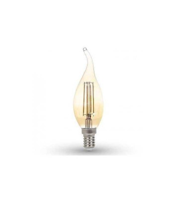 Bec LED E14 4W alb cald cu filament 2200K V-TAC foto