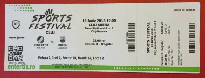 Bilet meci fotbal ROMANIA-Generatia de Aur - BARCELONA Legende (16.06.2018) foto