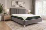 Cumpara ieftin Pat Elegance 160x200 Tapitat Catifea Gri Somiera Inclusa