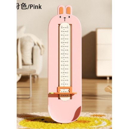 Dispozitiv de Masurat Talpa Piciorului pentru Bebelusi, Flippy, 6-24, Model Iepuras, Roz