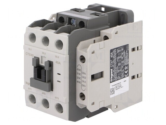 Contactor 3P 40A 230V AC cu 2NC și 2NO
