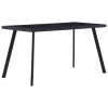VidaXL Masă de bucătărie, negru, 140 x 70 x 75 cm, sticlă securizată