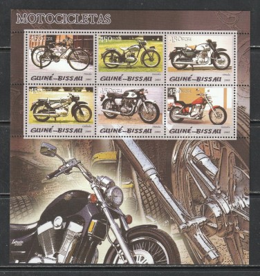 Guinea Bissau 2005 - Motociclete S/S 1v MNH foto
