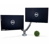 Ansamblu 2 monitoare Dell UltraSharp U2518D Refurbished, Frameless, Rezolutie 2K, cu suport de tip brat dublu, Stare Acceptabila