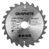 Disc fierastrau vidia Graphite 190 x 30 mm, 24 dinti pentru lemn