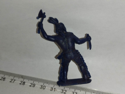bnk jc KOHO - Indian cu tomahawk si cutit - albastru inchis - 6 cm foto