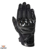 Manusi barbati pentru scuter - motocicleta Roadster vara piele/textil Ixon model RS4 AIR MS culoare: negru &ndash; degete tactile (carbon) S (7/8)