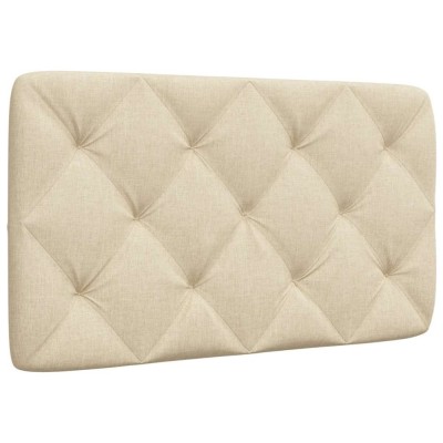 vidaXL Pernă pentru tăblie de pat, crem, 90 cm, material textil 4019203 foto
