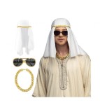 Set Sheikh Faheem, Palarie, Ochelari de Petrecere si Colier Auriu