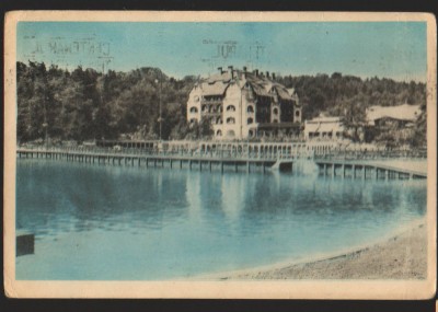 CPIB 15518 CARTE POSTALA - LACUL HORIA SI PAVILIONUL SANATATII OCNA SIBIULUI RPR foto