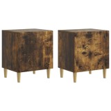 vidaXL Dulap de noapte 2 pcs Stejar fumuriu 43 x 34,5 x 50 cm 894576