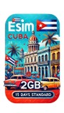 ESIM, 2GB, 15 Days, Cuba, Standard