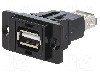 Conector {{Tip conector}}, versiune USB 2.0, {{Orientare spa&amp;#355;iala}}, CLIFF - CP30708NMB