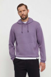 Cumpara ieftin Adidas bluza barbati, culoarea violet, cu glugă, neted