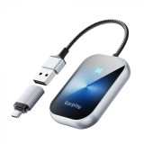 Cumpara ieftin Adaptor auto wireless iSEN A21 pentru Android Auto si CarPlay, Saphire Blue, USB si Type-C, Conectare automata, 5.8 GHz, Plug Play