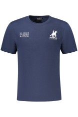 U.S. Grand POLO Tricou barbati din bumbac cu logo la baza gatului, bleumarin inchis, S